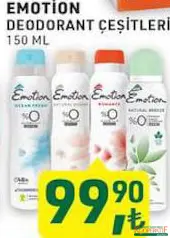 EMOTİON DEODORANT ÇEŞİTLERİ 150 ML EMOTİON DEODORANT ÇEŞİTLERİ 150 ML